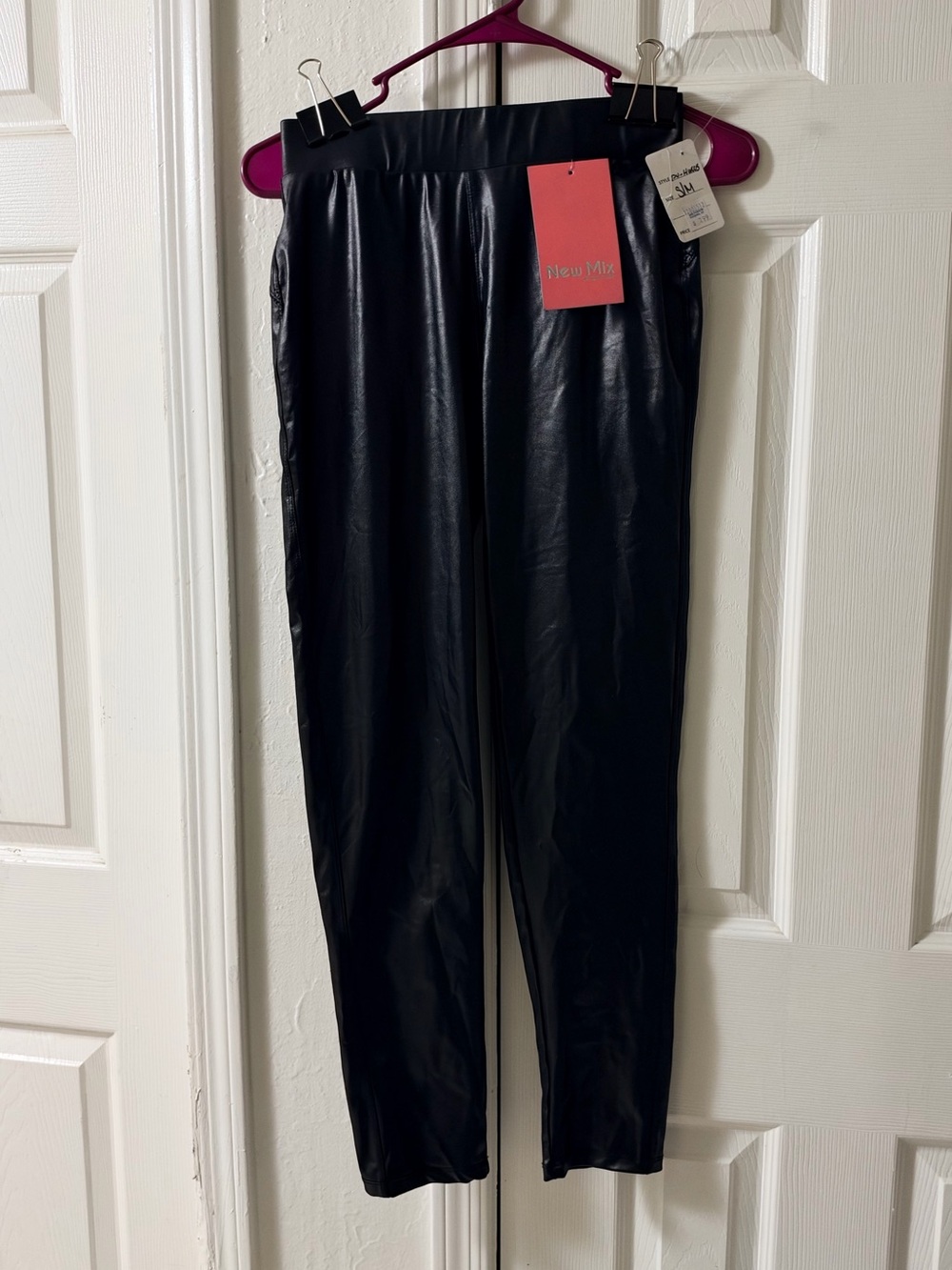 Women’s Black Faux Leather Slim Pants